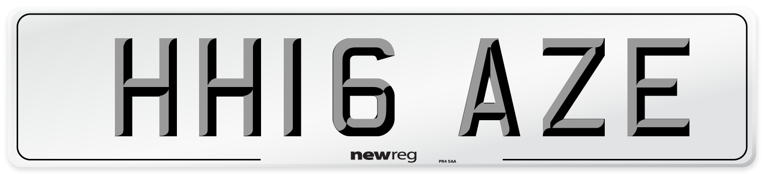 HH16 AZE Number Plate from New Reg